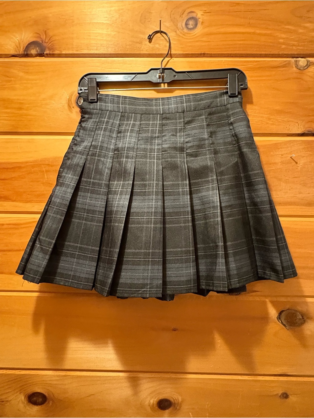 Classic Pleated Gray Plaid Skirt size 4-6